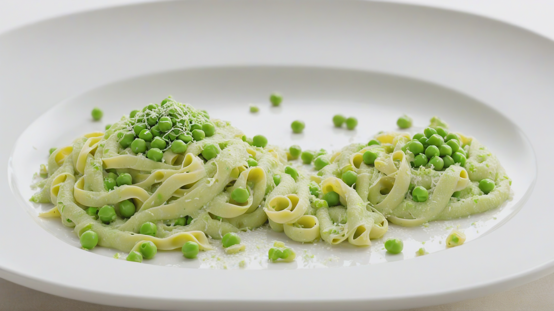 pasta con crema di piselli